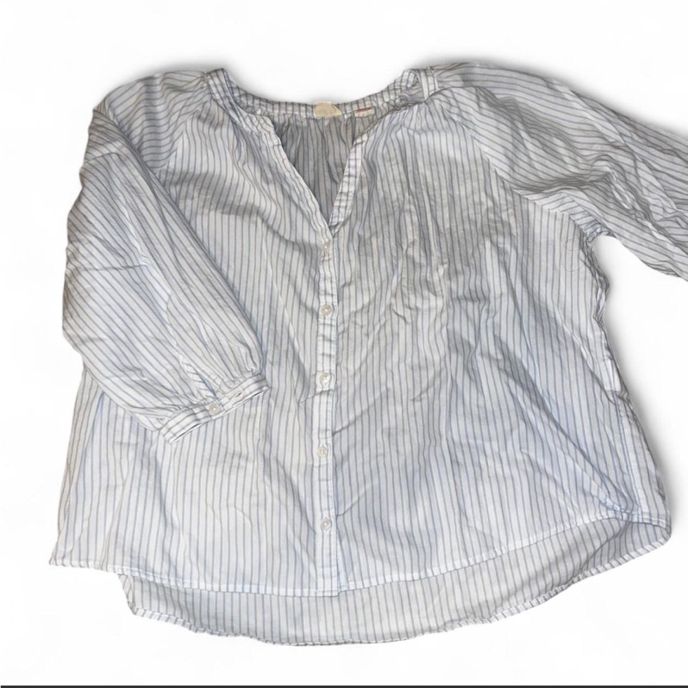 Levi's Blue and White Striped Shirt